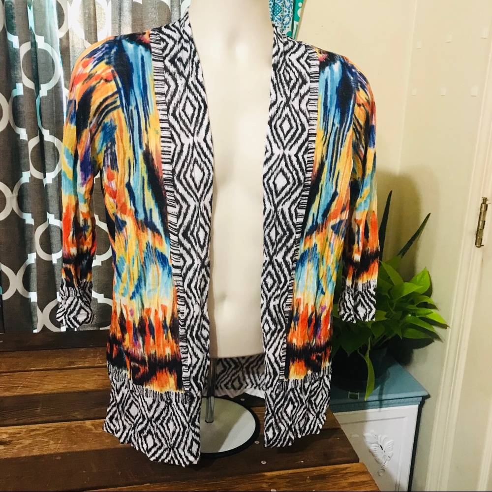 Chico’s open front cardigan shirt